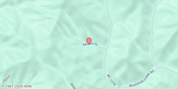 Map showing M-Y UMC Food Pantry at 296 Griffith Rd., Green Mountain, NC