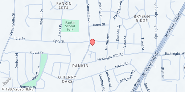 Map showing Elim Christian Fellowship at 3222 Summit Ave., Greensboro, NC