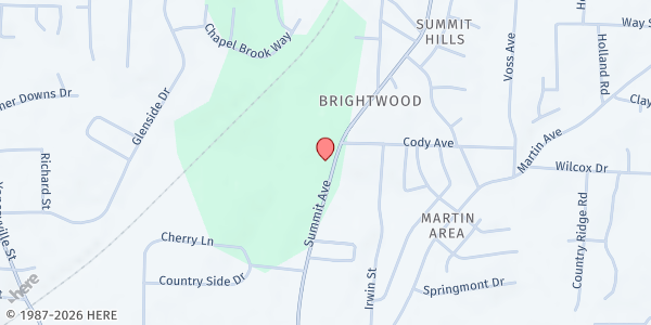 Map showing Sanctuary Deliverance Church at 3631 Summit Ave., Greensboro, NC