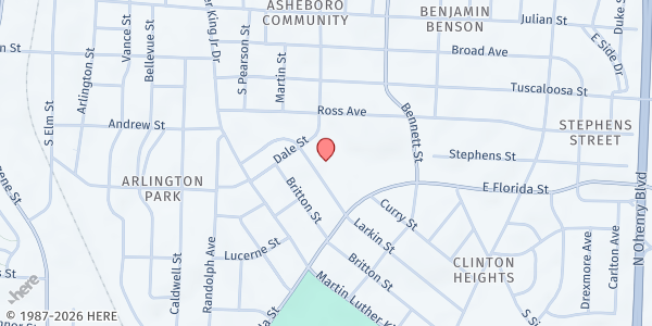 Map showing St Paul Baptist Church at 1309 Larkin St, Greensboro, NC