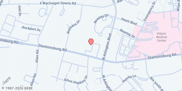 Map showing Food Lion - Tuesday & Friday Distribution at Food Lion, Greenville, NC