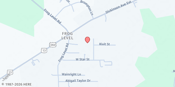 Map showing Greenville Branch of the Food Bank of Central & Eastern North Carolina at 1712 Union St., Greenville, NC