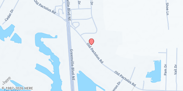 Map showing Iglesia Pentecostal Unida at 3701 Old Pactolus Rd., Greenville, NC