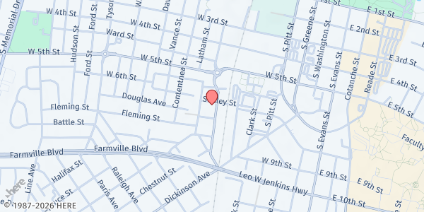 Map showing JOY Soup Kitchen, Inc at 700 Albemarle Avenue, Greenville, NC