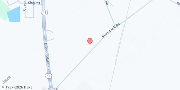 Map showing Kingdom Care Inc - Greenville at 1701 Staton Mill Rd., Greenville, NC