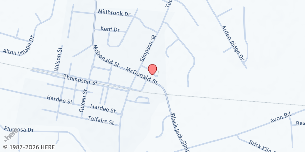 Map showing Salem United Methodist Church at 785 McDonald Street, Greenville, NC