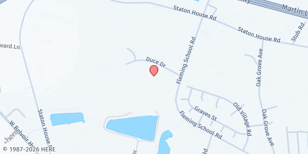 Map showing Staton Mill Road Community at 1251 Fleming School Rd., Greenville, NC