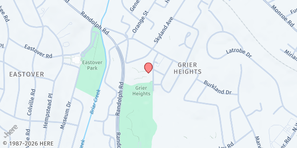 Map showing Grier Heights Community Center - The Bulb at 3100 Leroy Street, Grier Heights, NC