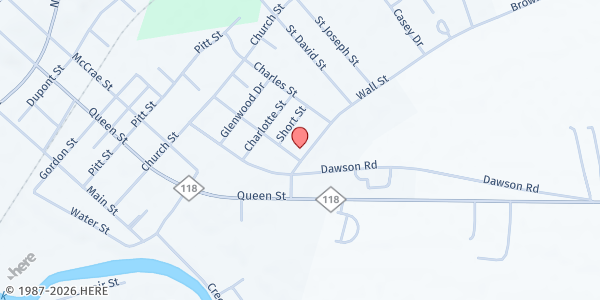 Map showing Bread of Life/Grifton - Mobile Food Pantry at 609 Cannon Boulevard, Grifton, NC