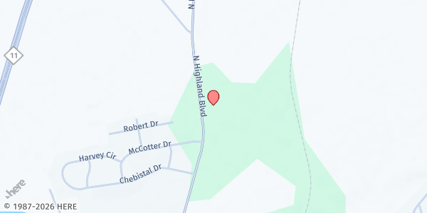 Map showing Grifton Missions Ministries at 6499 N. Highland Blvd., Grifton, NC
