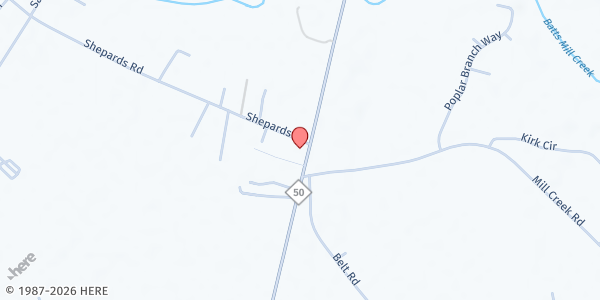 Map showing Share the Table Inc - Hampstead at 12395 Hwy. 50, Hampstead, NC