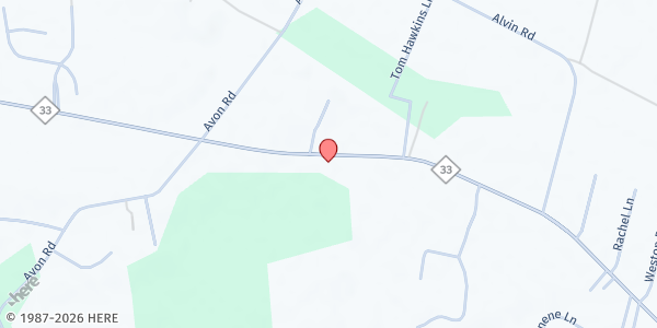 Map showing Browns New Approach to Living at 6328 Hwy. 33 E., Hardee Acres, NC