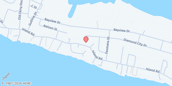 Map showing Loaves and Fishes of Beaufort - Harkers Island at 1219 Island Rd., Harkers Island, NC