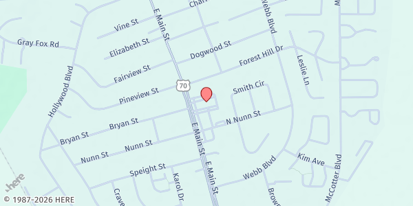 Map showing Havelock Cherry Point at 925 E. Main St., Havelock, NC