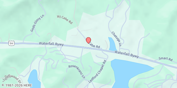 Map showing Matt's Ministry at 123 Wj Cabe Rd, Hayesville, NC
