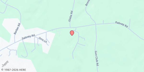 Map showing Big Ruin Creek Baptist at 16 Big Ruin Creek Lane, Henderson, NC