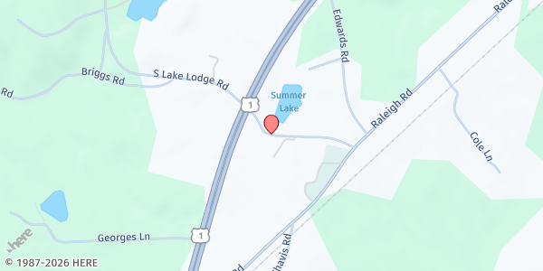 Map showing Greater Ransom Way of Cross Temple at 90 S. Lake Lodge Rd. Ext, Henderson, NC