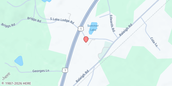 Map showing Greater Ransom Way of Cross Temple at 90 S Lake Lodge Ext, Henderson, NC