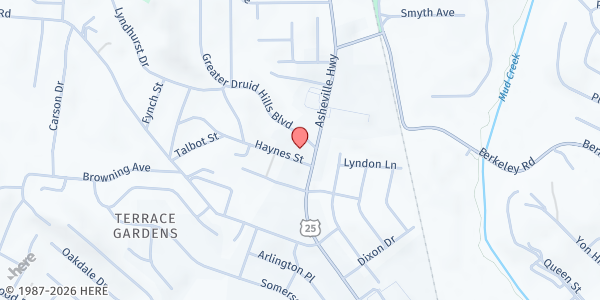 Map showing Hendersonville SDA Church at 2301 Asheville Highway, Hendersonville, NC
