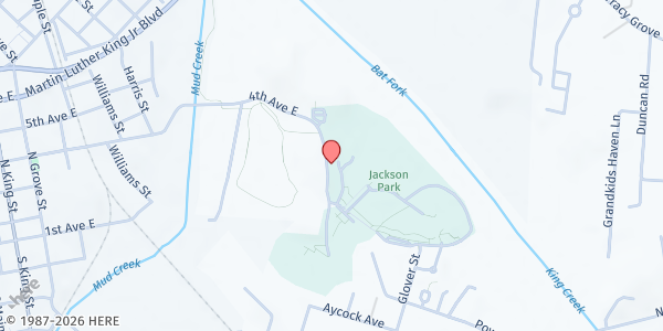 Map showing Hola Carolina- Manna Community Market at 801 4th Ave. E., Hendersonville, NC