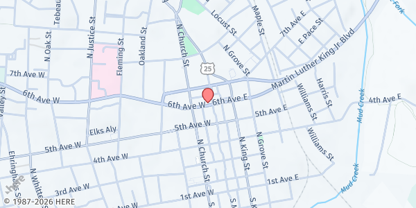 Map showing IAM Mobile Pantry - Service Area at See website for locations/times, Hendersonville, NC