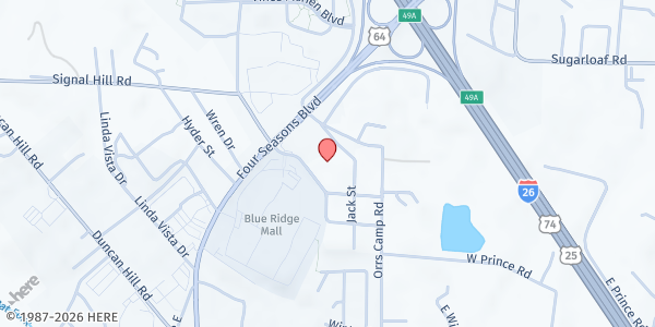 Map showing Interfaith Assistance Ministry - Hendersonville at 310 Freeman St, Hendersonville, NC