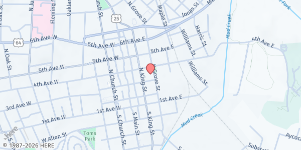 Map showing The Salvation Army - Hendersonville Food Pantry at 239 3rd Avenue East, Hendersonville, NC