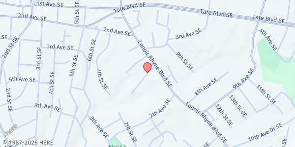 Map showing Salvation Army Hickory at 771 4th Ave Pl SE, Hickory, NC