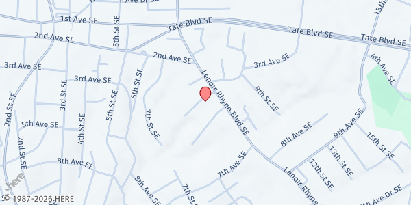Map showing Salvation Army Hickory - Dining Location at 750 3rd Avenue Place Southeast, Hickory, NC