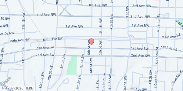 Map showing Second Harvest Food Bank of SE North Carolina at 538 1st Ave SW, Hickory, NC