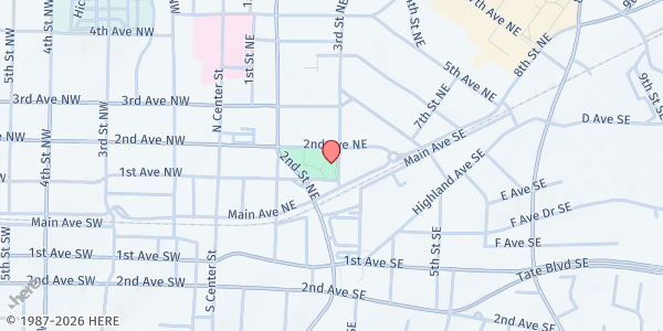 Map showing Women's Resource Center at 125 3rd Street Northeast, Hickory, NC