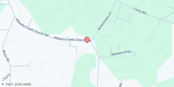 Map showing Abbotts Creek - Labor of Love at 2817 Abbotts Creek Church Rd, High Point, NC