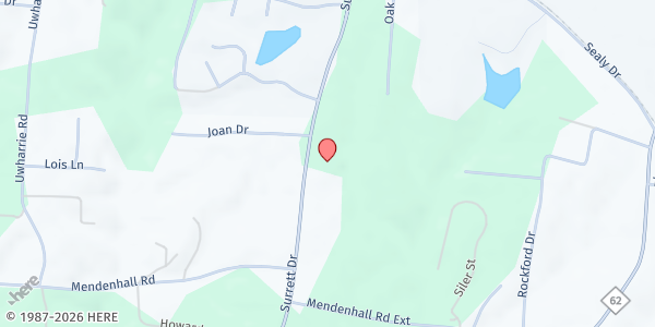 Map showing Grace Point Pantry at 5934 Surrett Dr., High Point, NC