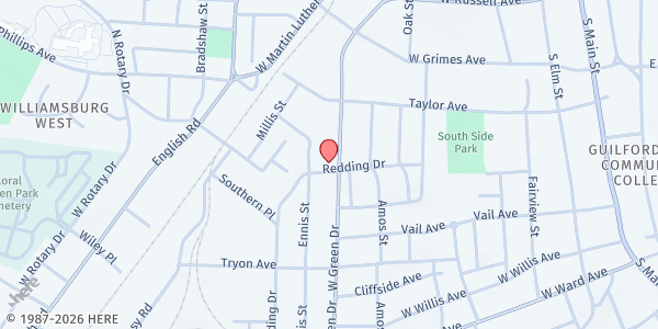 Map showing Lydia House at 830 West Green Dr. Suite 101, High Point, NC