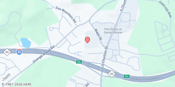 Map showing Friends of Orange County DSS at 113 Mayo St., Hillsborough, NC
