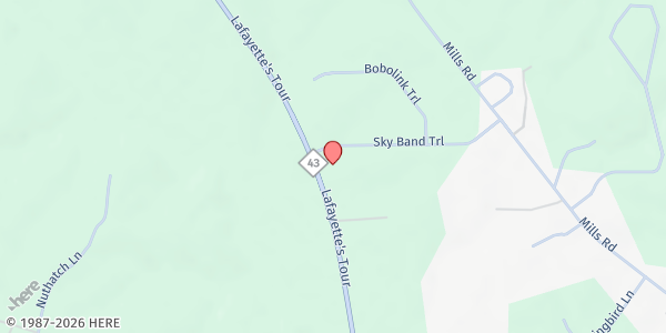 Map showing Essex Community Church at 391 Sky Band, Hollister, NC