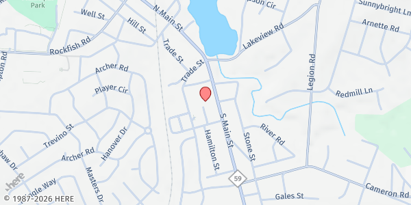 Map showing Grace Place Christian Church at 3784 S. Main St., Hope Mills, NC