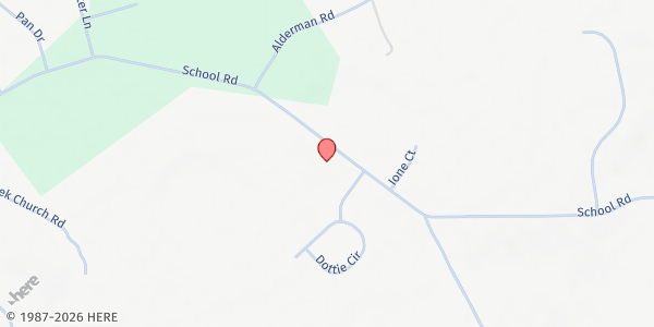 Map showing Gray's Creek Christian Center at 3028 School Rd., Hope Mills, NC