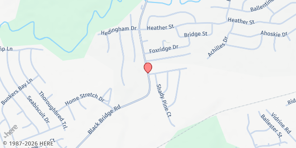 Map showing New Destiny Community Center at 4453 Black Bridge Rd., Hope Mills, NC