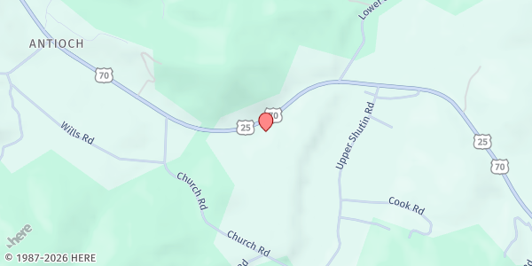 Map showing The Salvation Army - Hot Springs at 3421 US 25-70 Highway, Hot Springs, NC