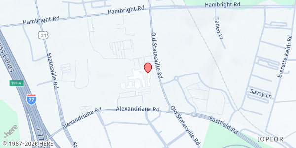 Map showing North Meck Location - Charlotte at 11201 Old Statesville Rd, Huntersville, NC