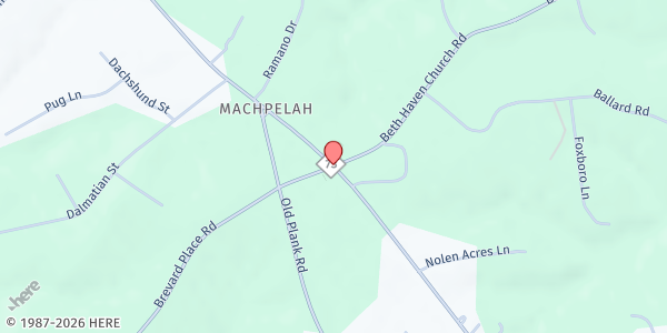 Map showing The Grove Food Pantry at 4501 Highway 73, Iron Station, NC