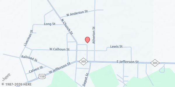 Map showing MFP Jackson at 206 Thomas Bragg Dr., Jackson, NC