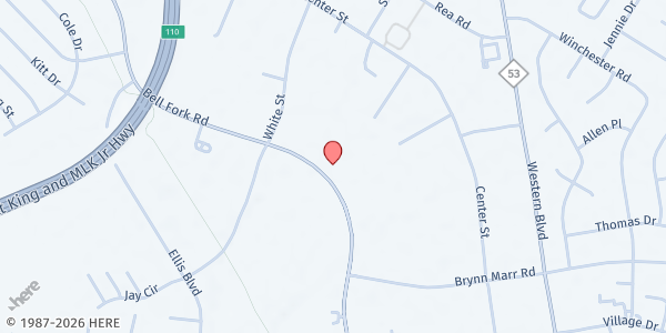 Map showing New Beginnings Ministry at 699 Bell Fork Road, Jacksonville, NC