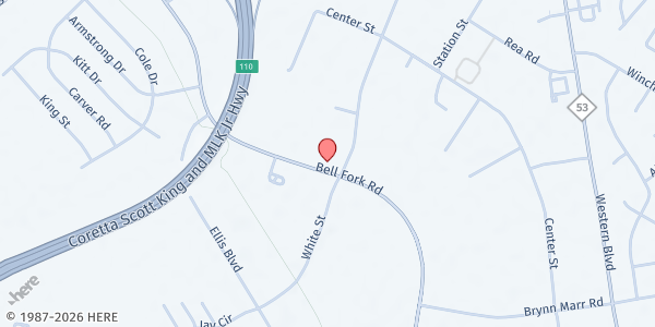 Map showing Salvation Army- Jacksonville at 535 Belk Fork Rd., Jacksonville, NC