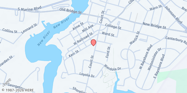 Map showing Second Chance Mission of Hope at 309 Court St., Jacksonville, NC