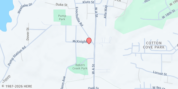 Map showing Big Elm Retirement Inc at 905 McKnight St, Kannapolis, NC