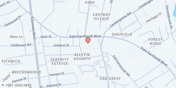 Map showing CCM Helping Hands at 1209 1/4 Opal St, Kannapolis, NC