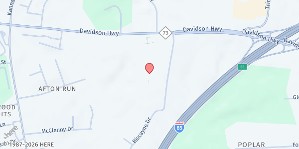 Map showing CCM Kings Table at 1281 Biscayne Dr., Kannapolis, NC