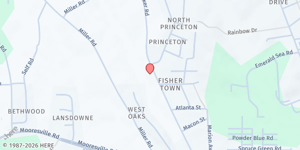 Map showing Covenant Presbyterian Church at 5835 Charlie Walker Road, Kannapolis, NC